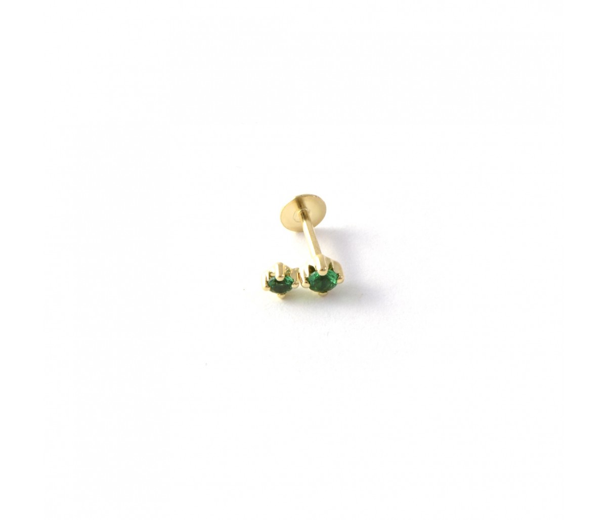 Green Tami 18k gold piercing