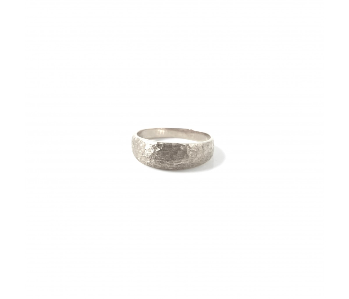 hammered silver ring