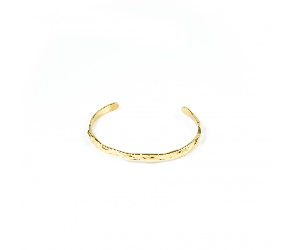 hammered gold bangle