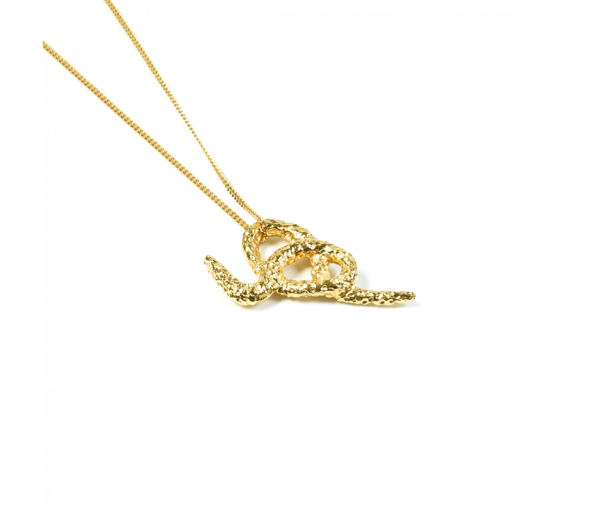 Vermeil necklace with snake