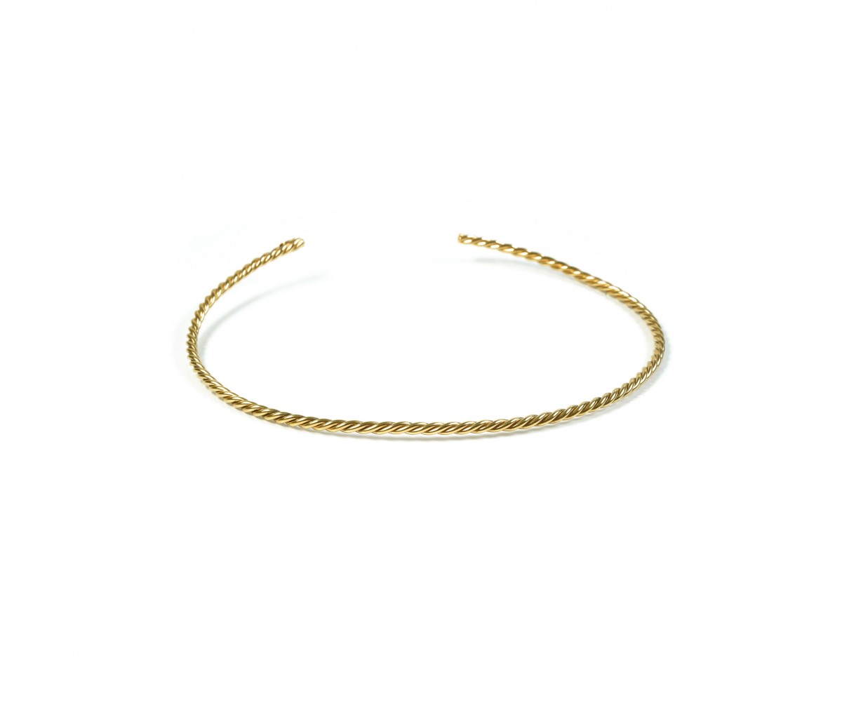 Gold braided necklace