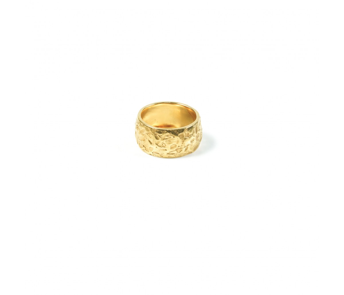 Raw effect ring gold