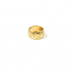 Raw effect ring gold