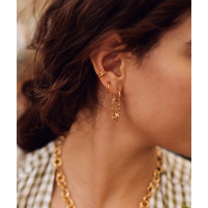 Little hoop earrings gold